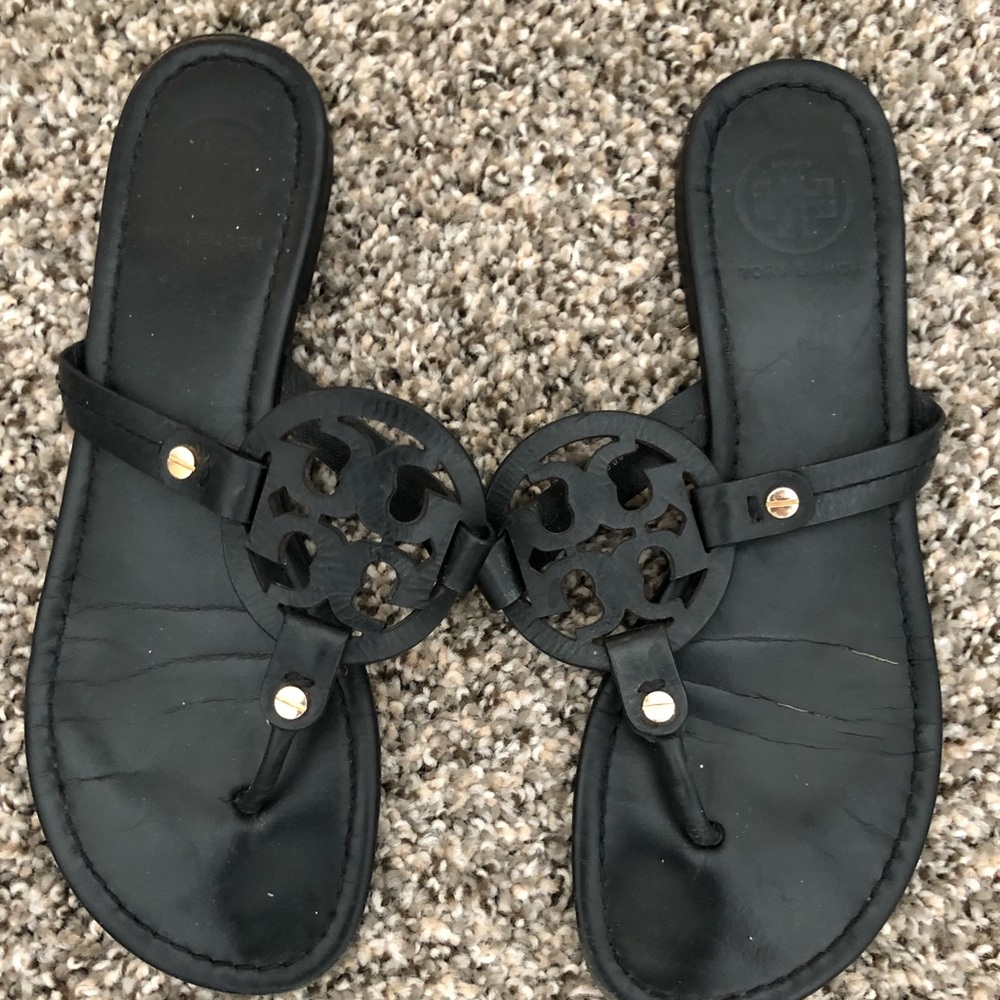 Tory Burch Miller Sandals - Black Size 8